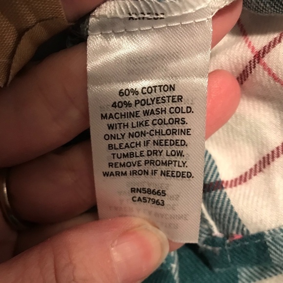 Make + Model Crop Flannel Pajama top - Picture 6 of 7